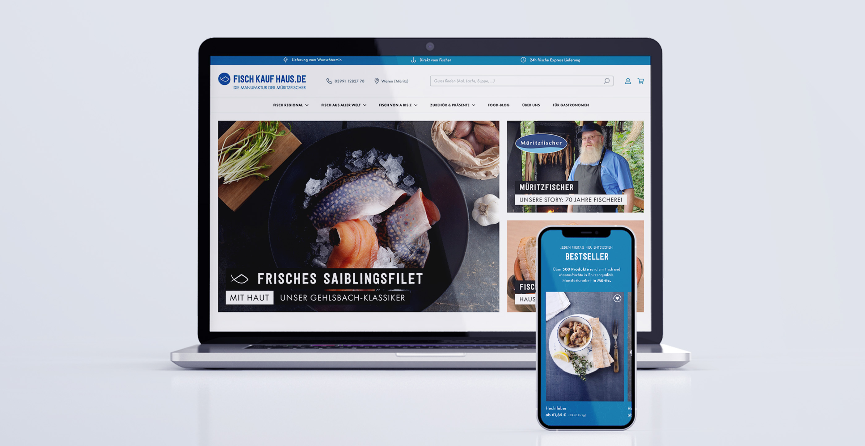 4eck Media | Webdesign & SEO/GEO Project - Ontwerp en ontwikkeling van de online shop Fischkaufhaus.de
