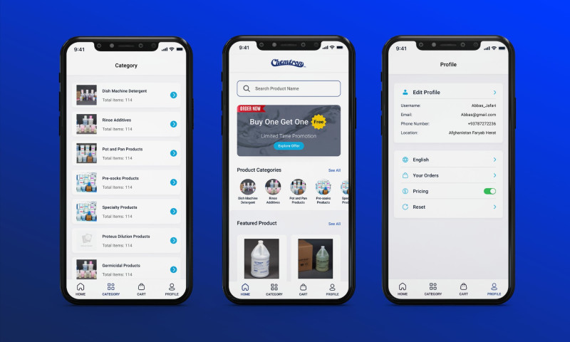 HeyFlutter Project - Chemtron - e-commerceapp