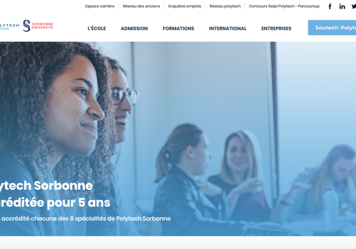 Feel and Clic. Project - Polytech Sorbonne: webplatform voor de presentatie van opleidingen