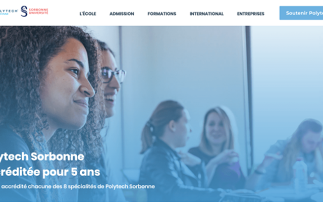 Feel and Clic. Project - Polytech Sorbonne: webplatform voor de presentatie van opleidingen