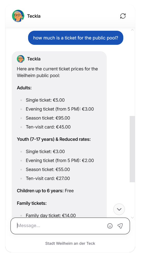 Teckla, de sympathieke website-chatbot