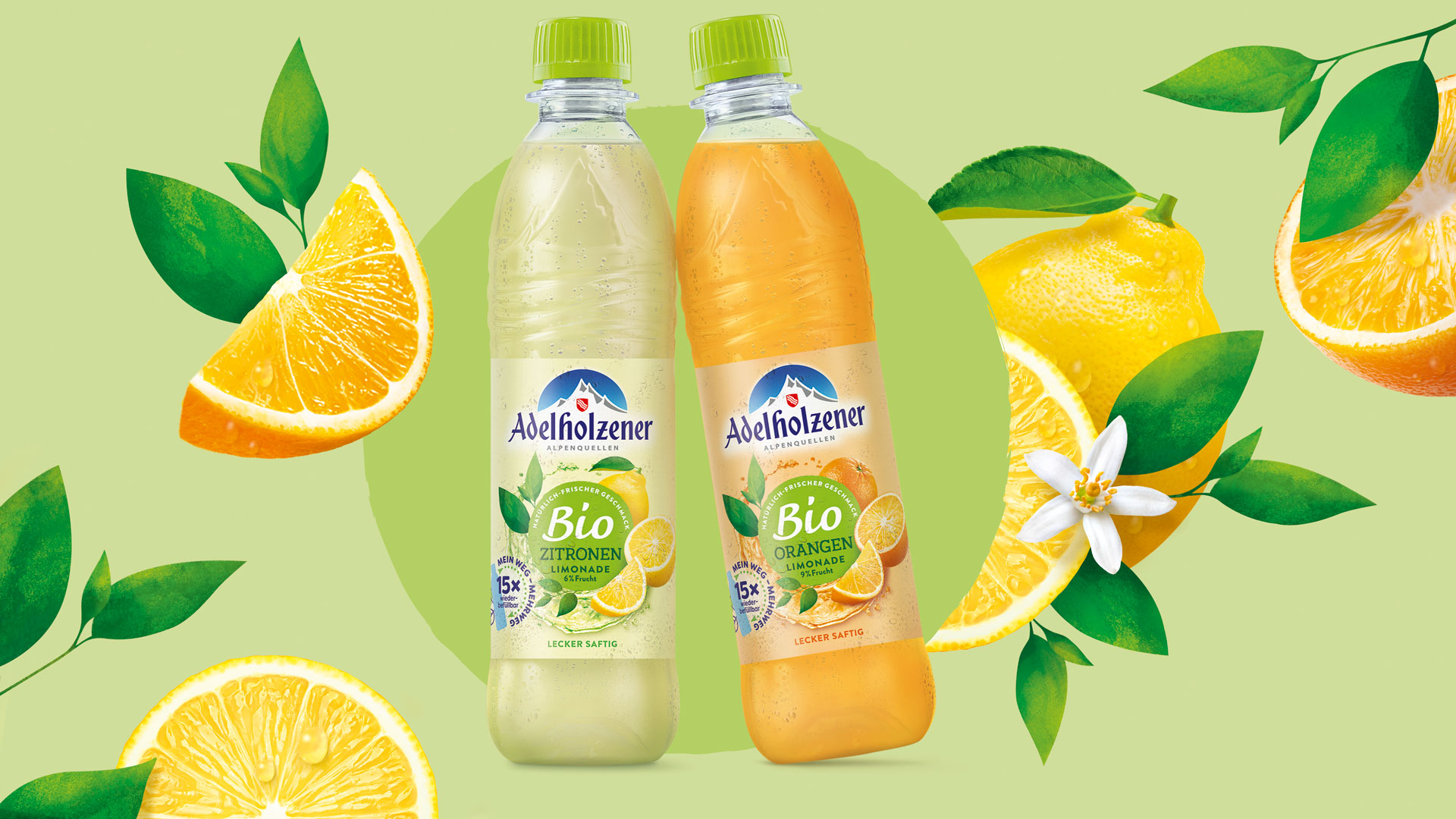 HAJOK Design Project - Packaging design-update van Adelholzener biologische limonades