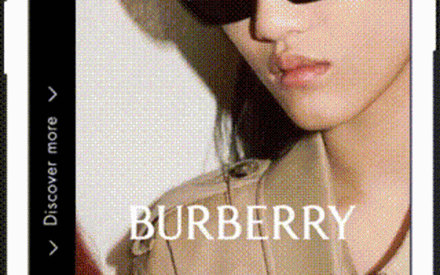 Mobkoi Project - Sunglass Hut + Burberry interactie met Storefinder-ad