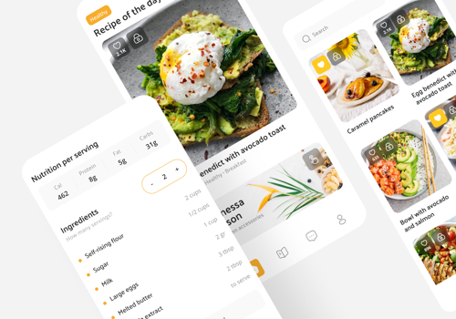 Zoftify Project - Mijn recepten, white-label mobiele app & dashboard