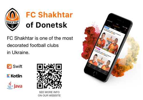 Axon  Project - FC Shakhtar: mobiele app voor de voetbalclub