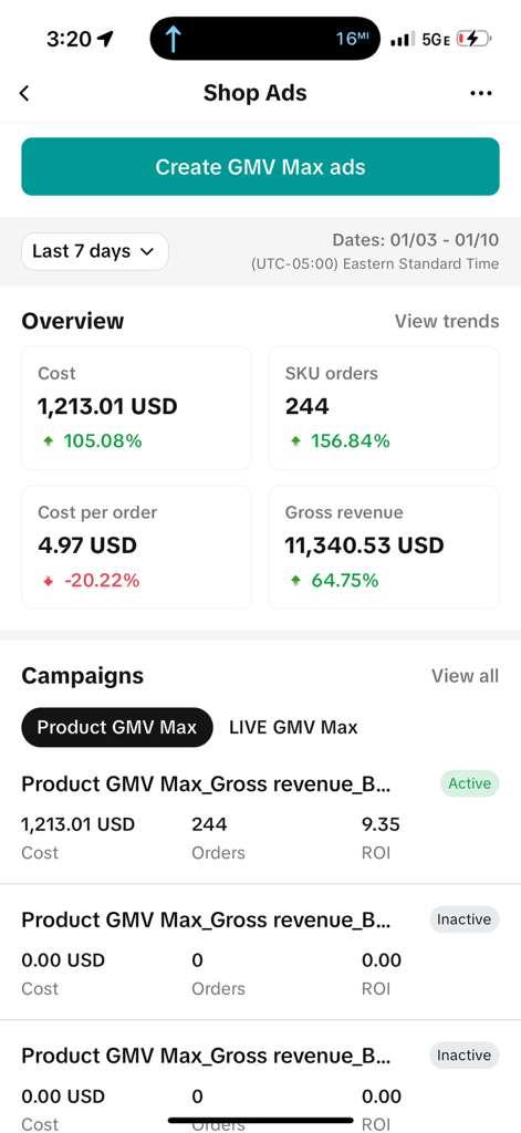 GMV Forge Project - GMV Max-advertentiecase: 9,35x ROAS tijdens een 7-daagse test
