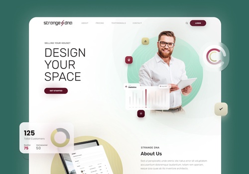 UIUX Studio Project - Homepageontwerp voor een Home Staging SaaS-bedrijf