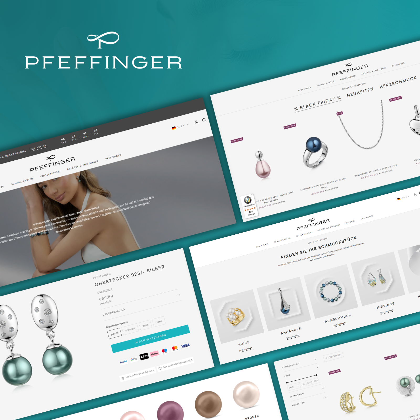 NextPercent Project - Shopify-migratie & UX/UI-herontwerp voor Pfeffinger Schmuck