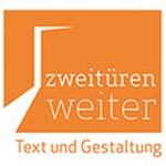 zweitürenweiter, Text und Gestaltung Logo
