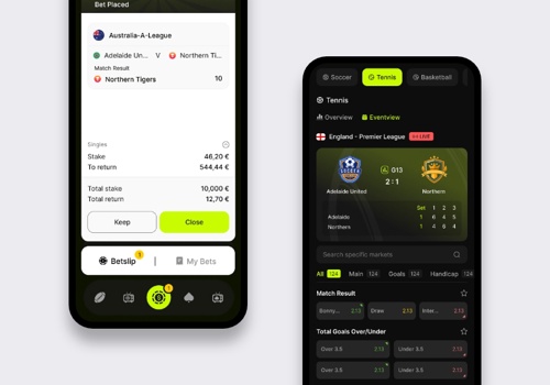 Sportsbook UI-ontwerp en front-end