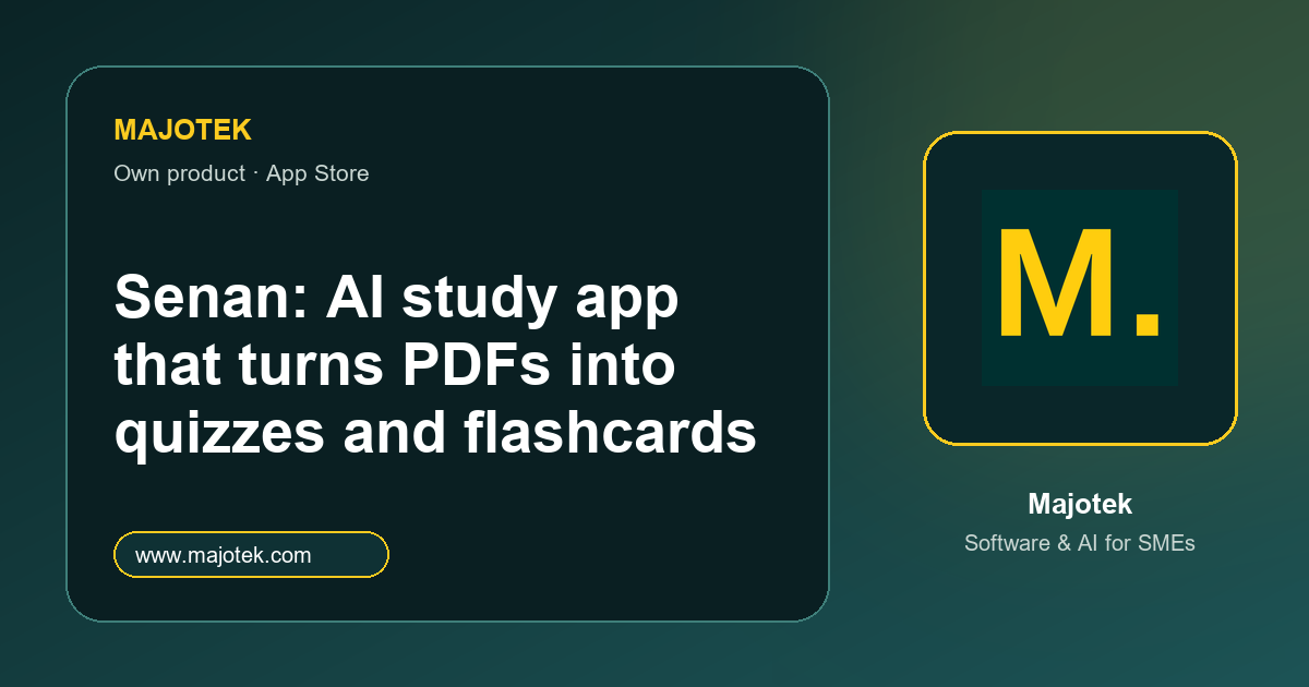 Majotek Project - Senan: AI-studieapp in de App Store