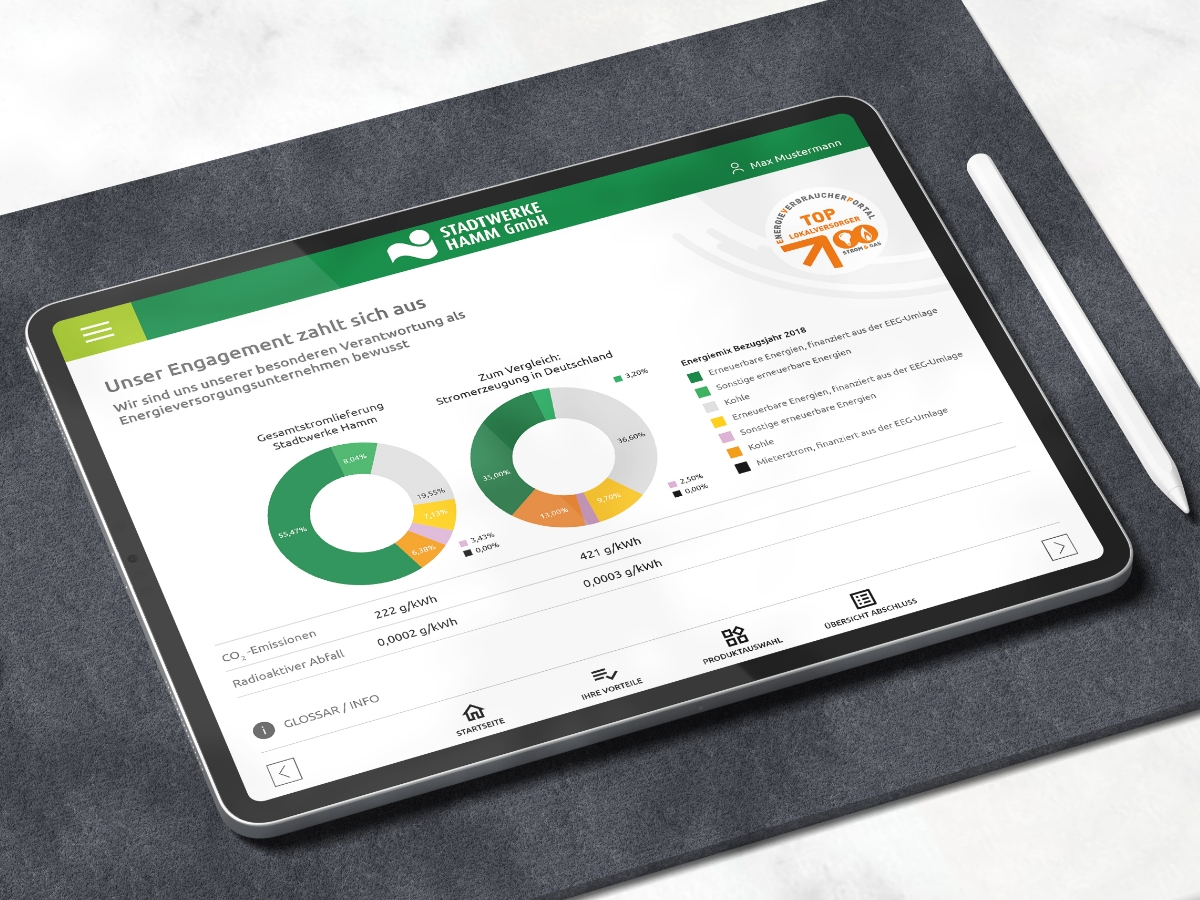 iseo Digitalagentur Project - Sales app - Stadtwerke Hamm