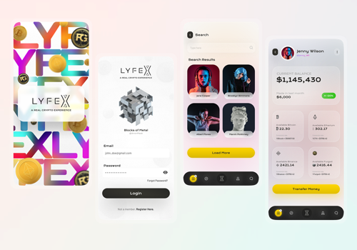 UIUX Studio Project - LYFEX - UX/UI-design voor mobiele app