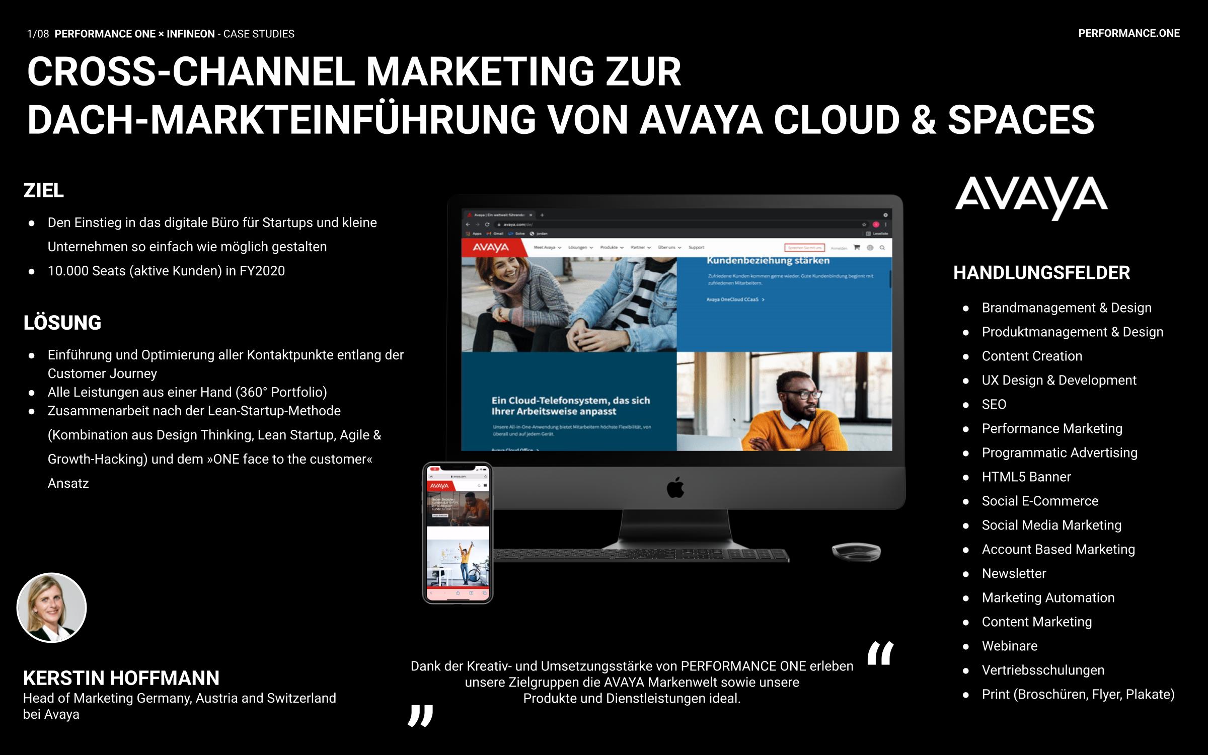 PERFORMANCE ONE AG Project - AVAYA marktintroductie