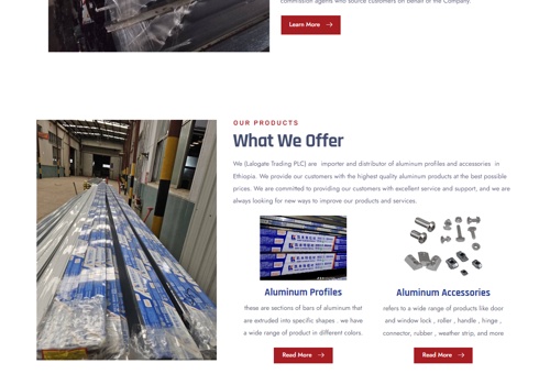 Webdesign voor Lalogate Aluminum
