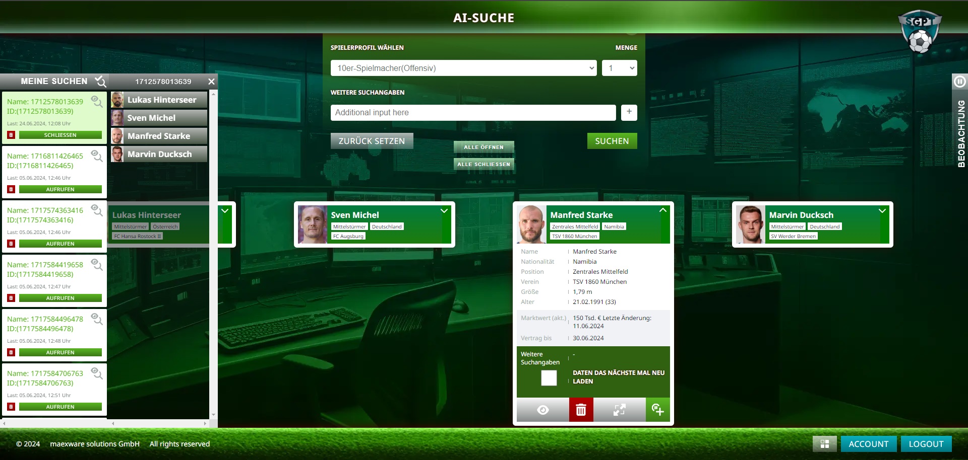 maexware solutions GmbH Project - SoccerGPT