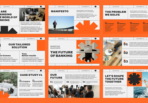 Holy Slides Project - Sales deck van innovatieve bank (vertrouwelijke versie)