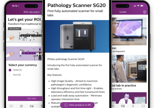 Augmented Reality (AR) om de scanner te demonstreren