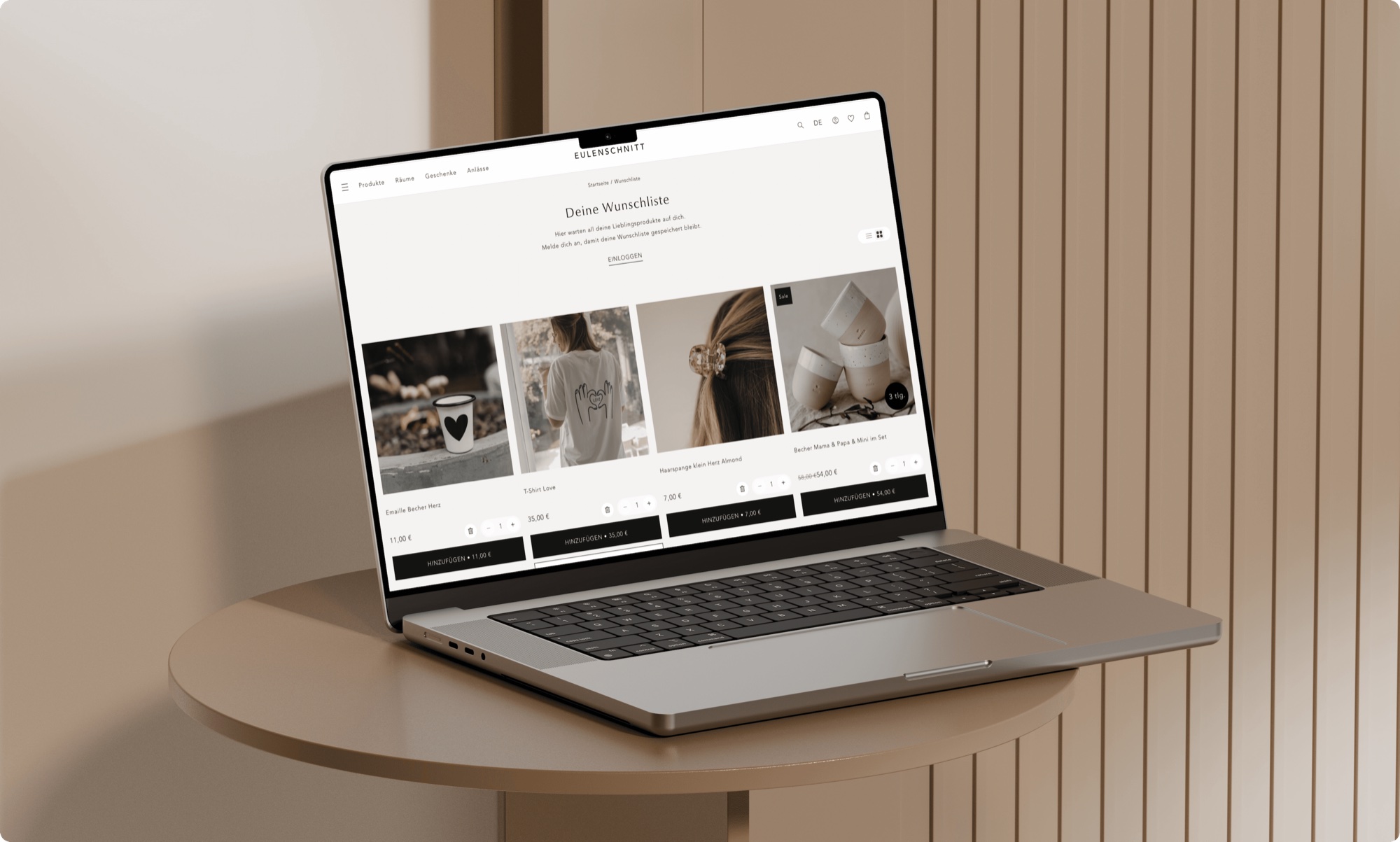 muun studio Project - Shopify-herbouw met bundels en een verlanglijst