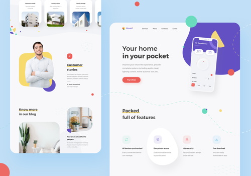 Webkraftr Project - Thuis in je zak, ontwerp voor een landingspagina