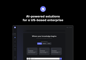 Uniridge Project - https://uniridge.co/cases/ai-powered-solutions-forenterprises-internalcommunication-and-training/