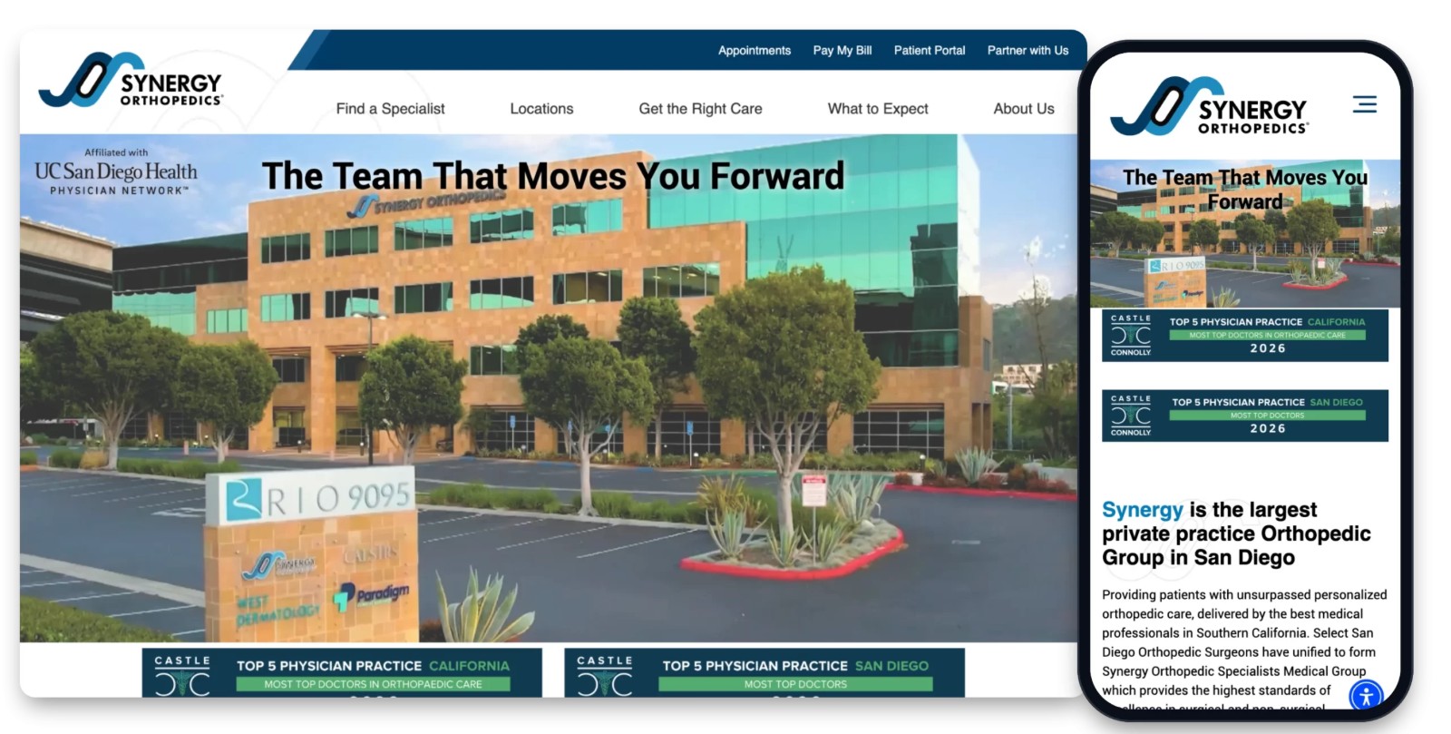 Creative Mindworks Project - Website van Synergy Orthopedics