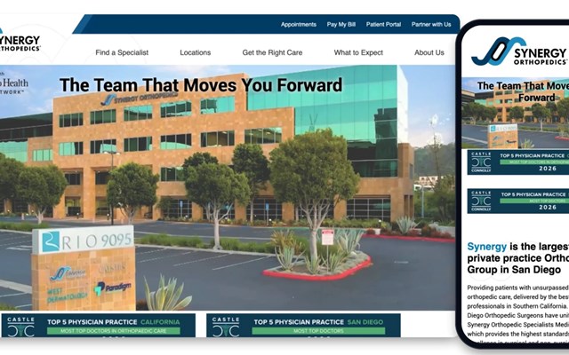 Creative Mindworks Project - Website van Synergy Orthopedics