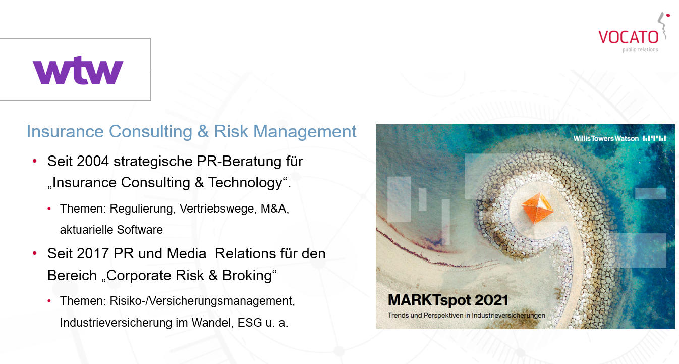 VOCATO public relations GmbH Project - PR-strategie en mediarelaties (financiële/WI-media)