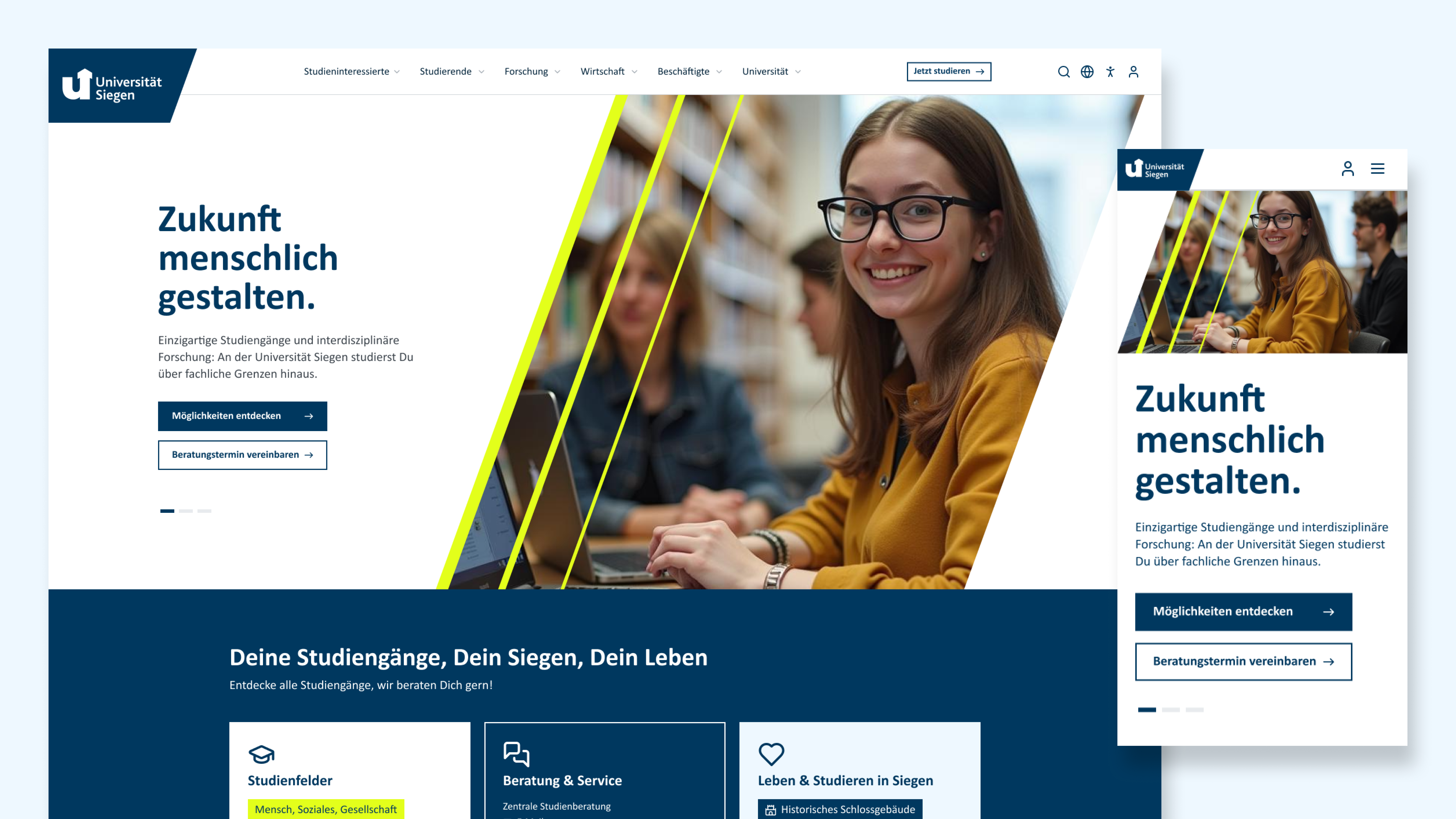 PROGRESSIVE digital Project - Universiteit Siegen, volledige web-herlancering