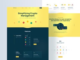 Createx Studio Project - Crypto wallet startup landingspaginas ontwerp