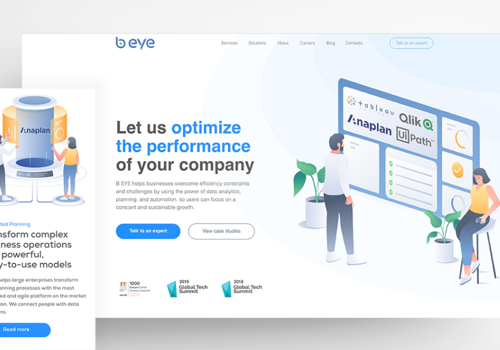 Creative Corner Studio Project - Webdesign + UI/UX-design, bedrijf voor data-analyse
