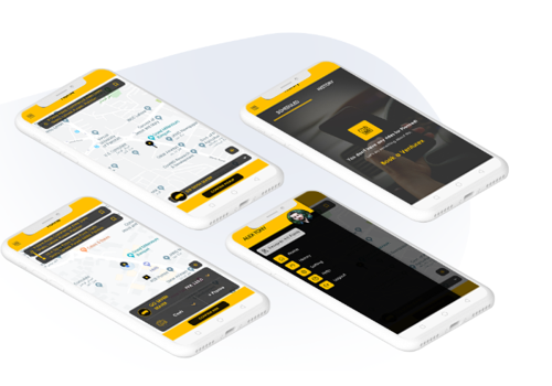 Venturex Apps Project - Mobiele app voor een taxibedrijf - Londen