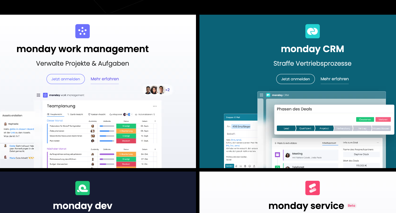 galaniprojects GmbH Project - Implementatie van Monday.com als CRM- en projectmanagementtool