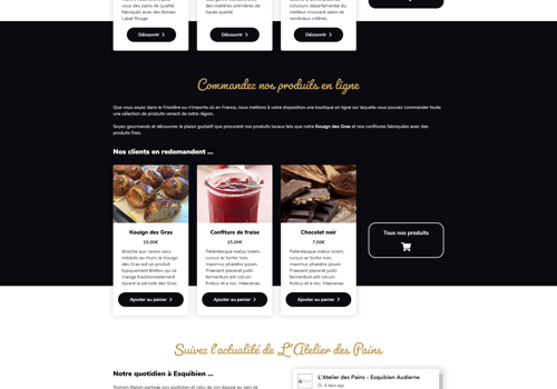 Valentin MIONNET Project - Bakkerijwebsite
