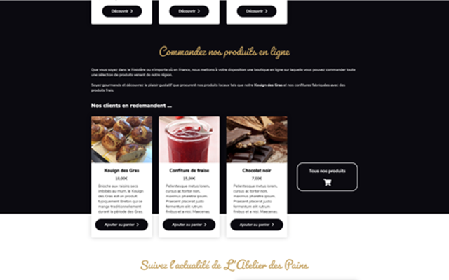 Valentin MIONNET Project - Bakkerijwebsite