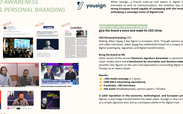 Hello SunRise Project - PR en personal branding voor Yousign