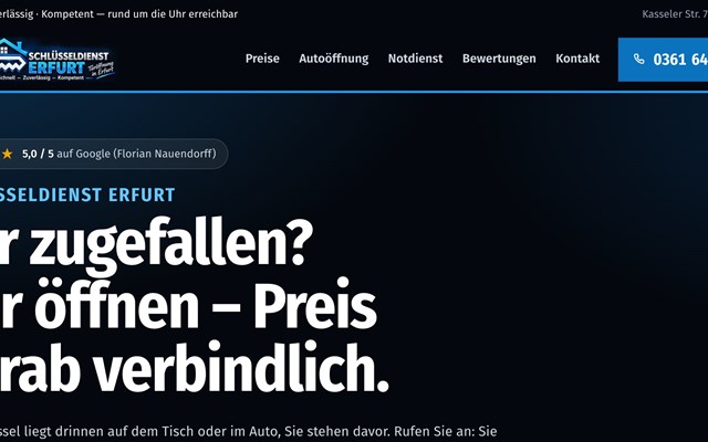 Kolbeck Digital Project - Website voor spoeddiensten met transparante tarieven en lokale SEO