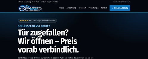 Website voor spoeddiensten met transparante tarieven en lokale SEO