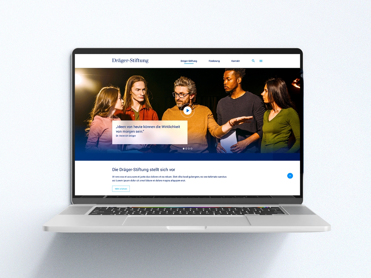 iseo Digitalagentur Project - Herontwerp van de website voor de Dräger Stichting