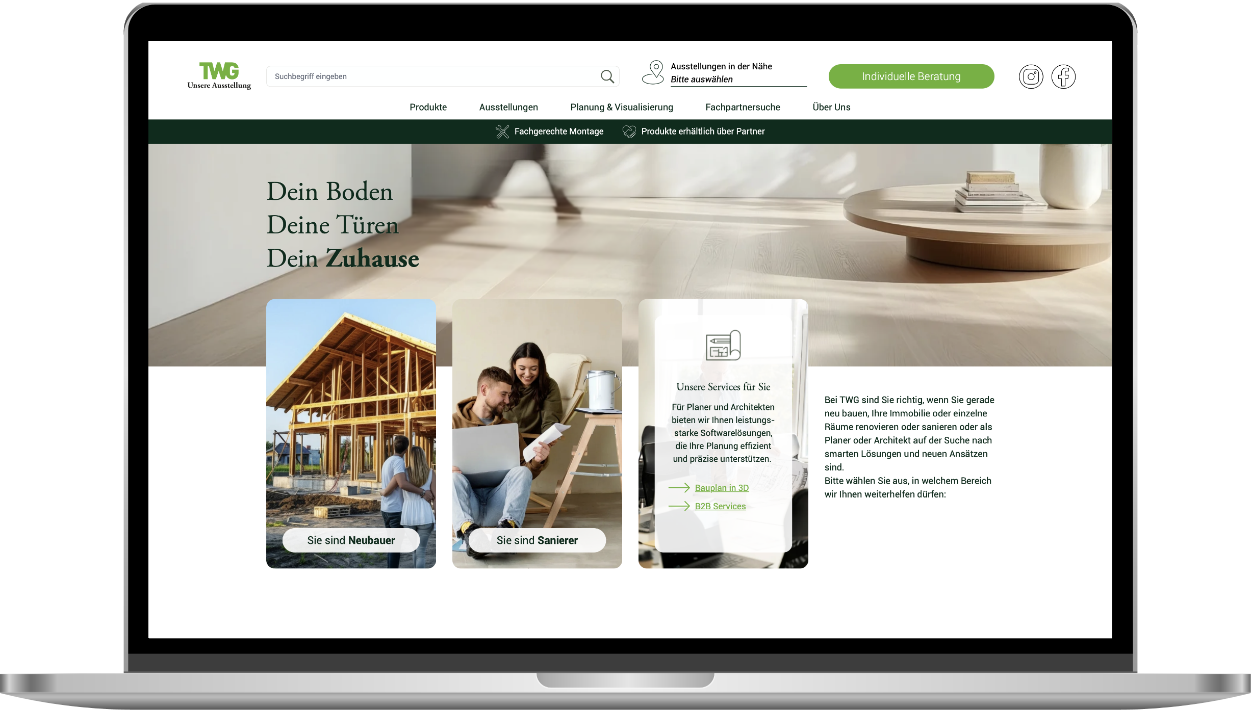 Kommdirekt GmbH Project - TWG, Interactieve website voor tentoonstelling & bemonstering