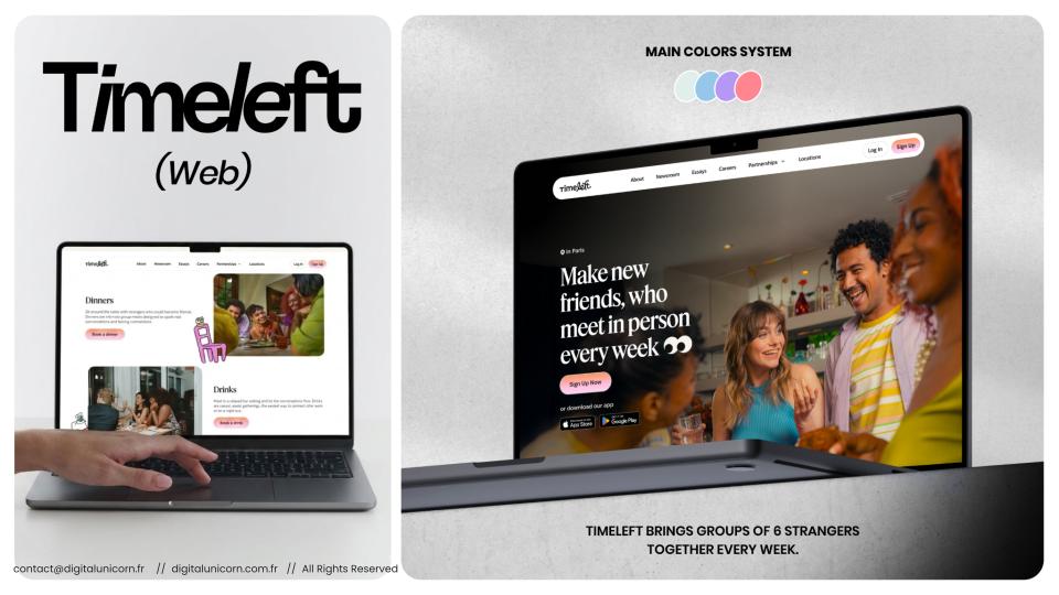 Digital Unicorn SAS Project - Timeleft, Mobile- en webontwikkeling van een sociaal platform dat internationaal snel groeit