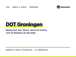 Citeerbaar Project - Horeca en events leesbaar als één plek voor AI