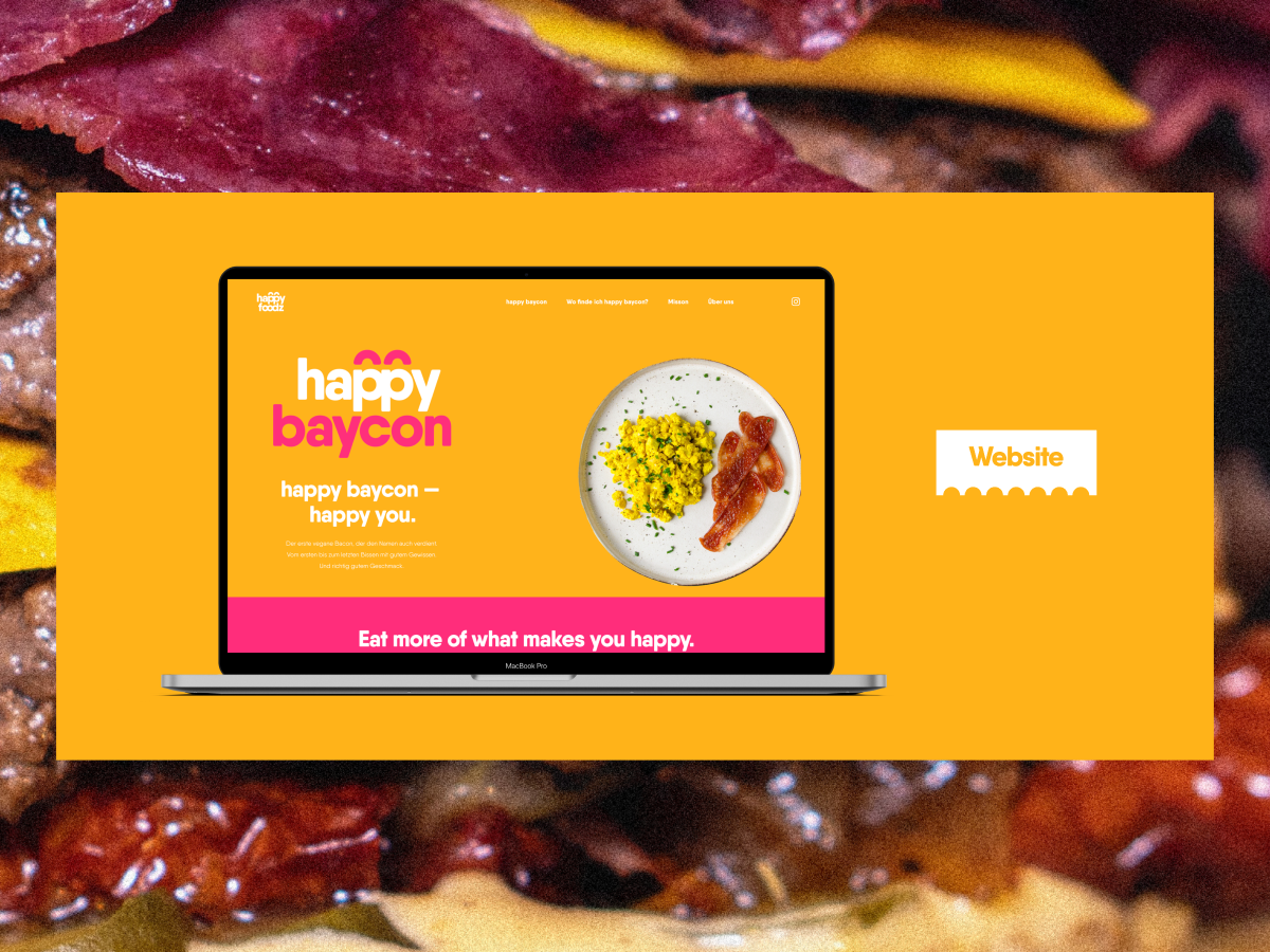 Digital Masters GmbH Project - Merkidentiteit en one pager voor happy foodz