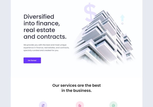 Yustack Project - Website voor financiën/vastgoed