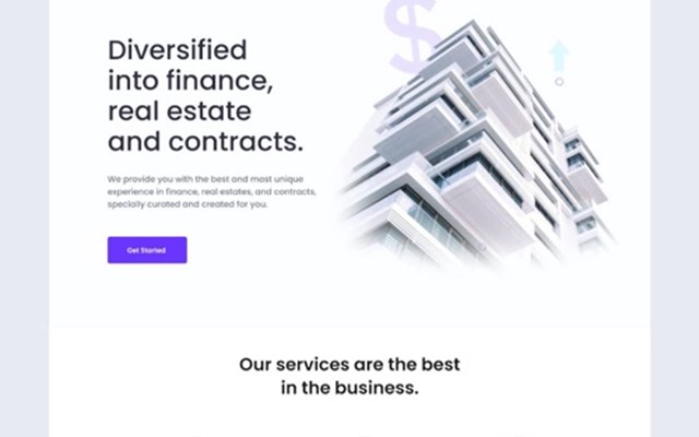 Yustack Project - Website voor financiën/vastgoed