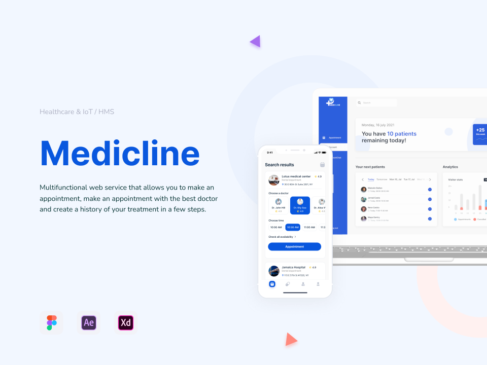 ANODA | Product Design Agency | UI UX Design | Project - Medicline - multifunctionele webdienst