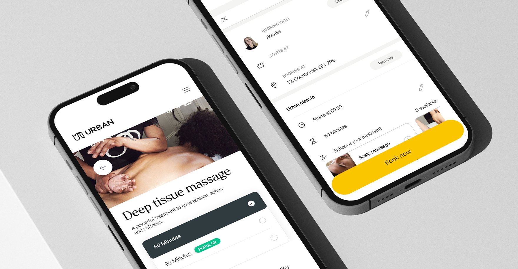 Vention Project - Urban: Fris design en nieuwe functies voor iOS-massage-apps