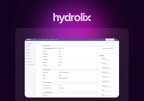 OVERCODE Project - Hydrolix - elastisch cloud dataplatform
