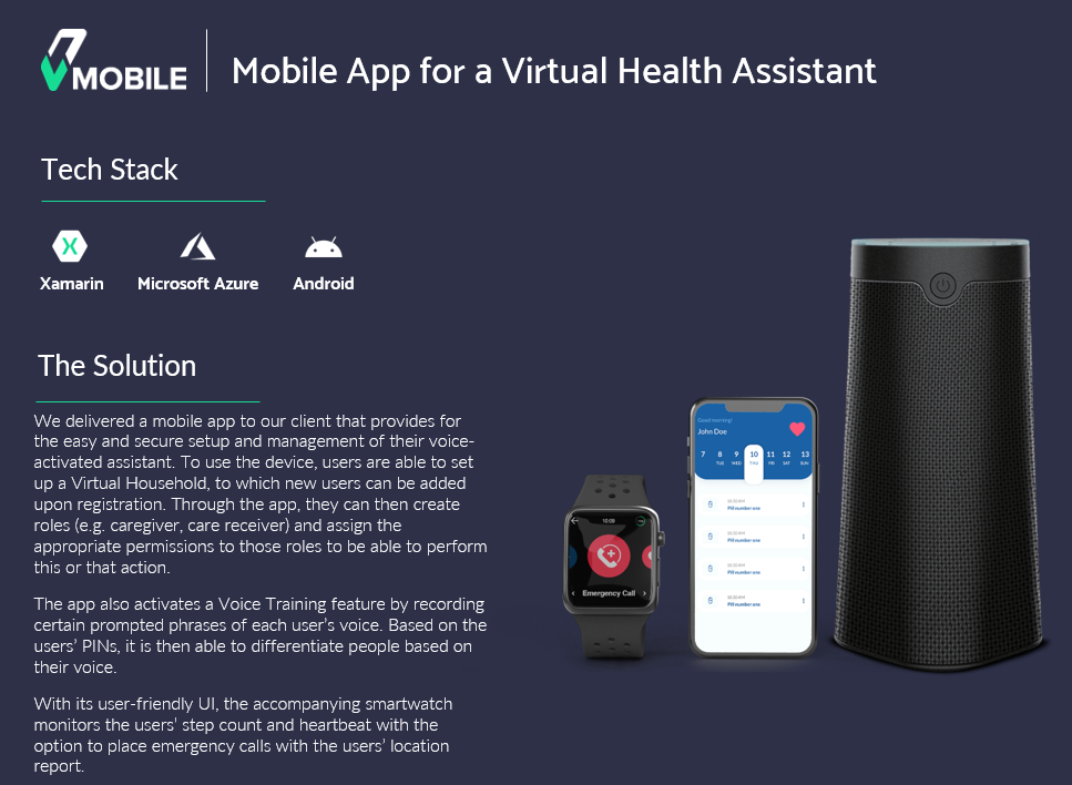 V-Mobile Project - Mobiele IoT-app voor virtuele gezondheidsassistenten