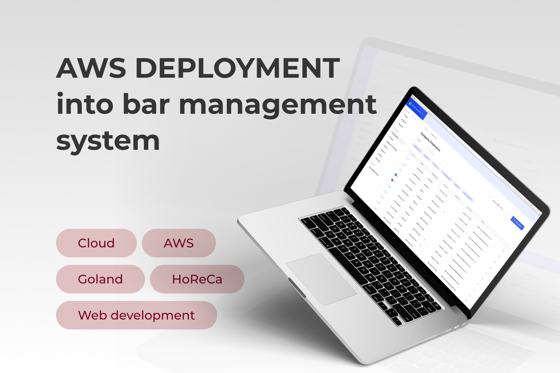 Innowise Project - AWS-inzet in het bar-managementsysteem